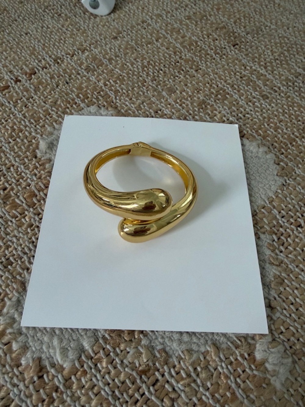 Bauble bar Gold Sculptural Hinged cuff bangle Bracelet - Women's Jewelry